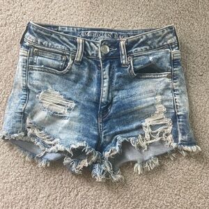 American Eagle High Waisted Denim Jean Shorts